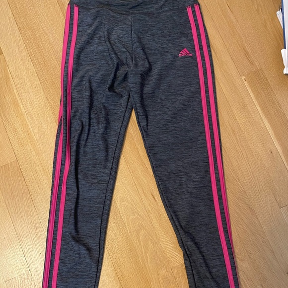 girls grey adidas leggings